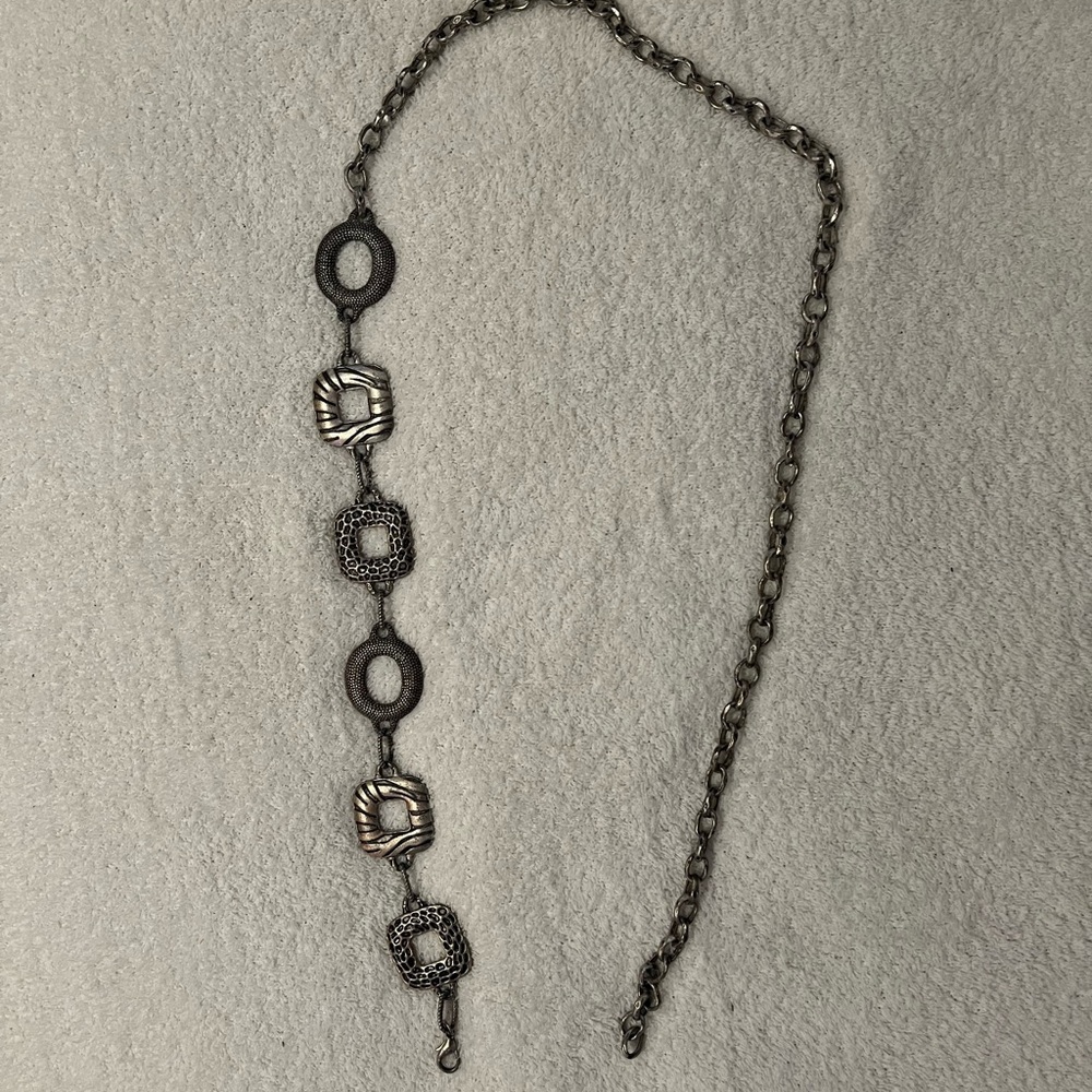 Chicos silver animal inspired chain belt